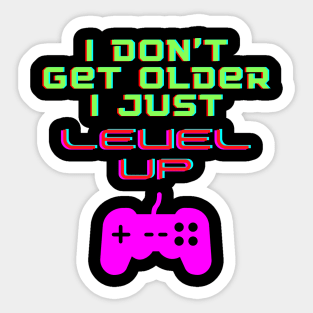 Funny Gamer Gaming Level Up Birthday Sticker